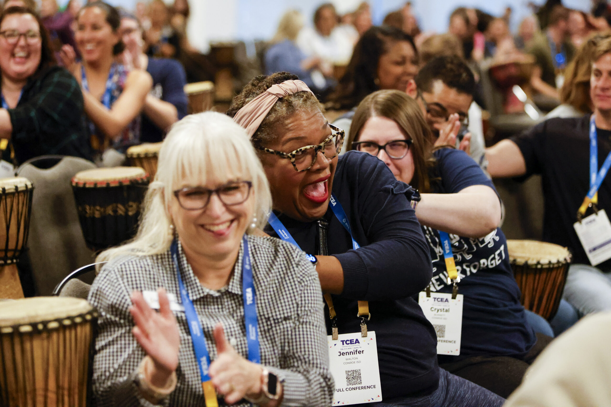 Attendees having fun at the TCEA Convention & Exposition