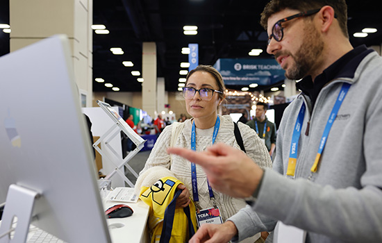 Teachers and Administrators from a school district posing for a picture at the TCEA Convention & Exposition.
